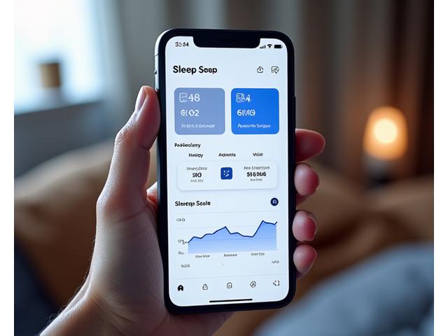 A mobile app dashboard displaying sleep cycle data and quality scores