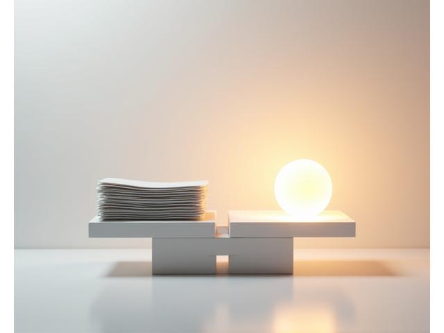 A balanced scale with legal documents on one side and a gentle, glowing orb on the other, symbolizing fair dispute resolution and wellness guidance.